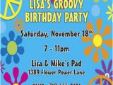 Hippie Birthday Invitations Hippie Retro Invitation