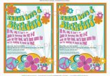 Hippie Birthday Invitations Printable Party Invitation Hippie 1960s by Dilibertodesign