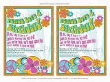 Hippie Birthday Invitations Printable Party Invitation Hippie 1960s by Dilibertodesign