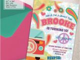 Hippie Invitations Birthday Party Hippie Chic Birthday Party Invitations Diy Groovy Party