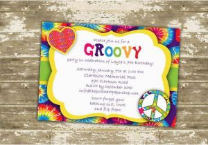 Hippie Invitations Birthday Party Hippie Invitation Invite Hippie Birthday Party Groovy