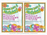 Hippie Invitations Birthday Party Printable Party Invitation Hippie 1960s by Dilibertodesign