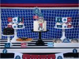 Hockey Birthday Decorations Kara 39 S Party Ideas Hockey themed Birthday Party