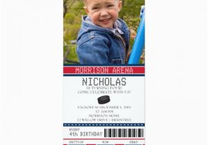 Hockey Ticket Birthday Invitations Hockey Ticket Birthday Card Zazzle Ca