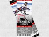 Hockey Ticket Birthday Invitations Hockey Ticket Invitations Skate Birthday Party Print by