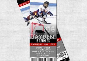 Hockey Ticket Birthday Invitations Hockey Ticket Invitations Skate Birthday Party Print by