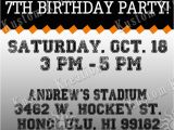 Hockey Ticket Birthday Invitations Nhl Hockey Birthday Invitations Kustom Kreations