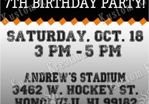 Hockey Ticket Birthday Invitations Nhl Hockey Birthday Invitations Kustom Kreations