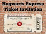 Hogwarts Birthday Invitation Template Custom Printable Hogwarts Express Ticket Invitation