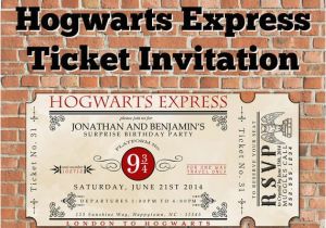 Hogwarts Birthday Invitation Template Custom Printable Hogwarts Express Ticket Invitation