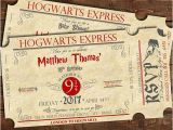 Hogwarts Birthday Invitation Template Harry Potter Birthday Train Ticket Invitation Harry Potter