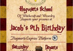 Hogwarts Birthday Invitation Template Harry Potter Gryffindor Birthday Invitation Invitacion De