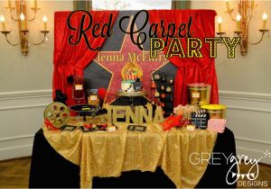 Hollywood Birthday Party Decorations Greygrey Designs My Parties Jenna 39 S Red Carpet