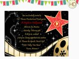 Hollywood themed Birthday Party Invitations 40th Birthday Ideas Hollywood Birthday Invitation