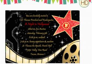 Hollywood themed Birthday Party Invitations 40th Birthday Ideas Hollywood Birthday Invitation