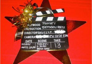 Hollywood themed Birthday Party Invitations Hollywood Clapboard Birthday Invitation Design Dazzle