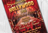 Hollywood themed Birthday Party Invitations Hollywood Party Invitations Hollywood Invitation Hollywood