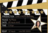 Hollywood themed Birthday Party Invitations Hollywood Party Invitations Wording Ideas Home Party