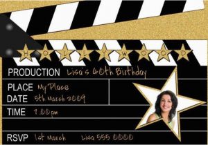 Hollywood themed Birthday Party Invitations Hollywood Party Invitations Wording Ideas Home Party