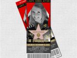 Hollywood themed Birthday Party Invitations Hollywood Red Carpet Party Ticket Invitations Print Your