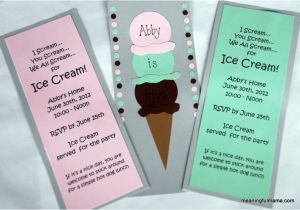 Home Made Birthday Invitations Homemade Ice Cream Birthday Invitations