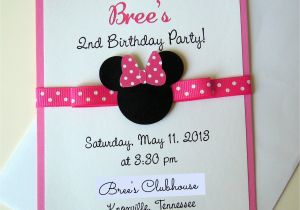 Home Made Birthday Invitations Homemade Minnie Mouse Invitations Template Resume Builder