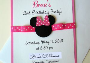 Homemade 1st Birthday Invitations Homemade Minnie Mouse Invitations Template Resume Builder