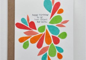 Homemade Birthday Card Ideas for Best Friend Happy Birthday Birthday Card Best Friend Handmade