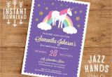 Homemade Birthday Invitations Templates Unicorn Birthday Invitation Template Diy Printable Unicorn