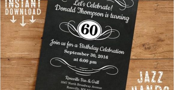 Homemade Birthday Invitations Templates Vintage Adult Birthday Invitation Template Diy Printable