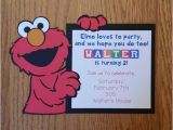 Homemade Elmo Birthday Invitations Elmo Birthday Invitation Homemade Diecut Cardstock Sesame