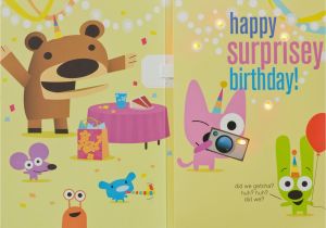 Hoops and Yoyo Birthday Cards with sound Hoops Yoyo Surprise Party Birthday sound Card with Light