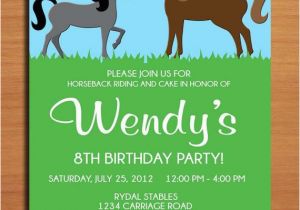 Horse Birthday Cards Free Printable Horse Pony Birthday Party Invitation Cards Printable Diy