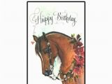 Horse Birthday Cards Free Western Show Horse Birthday Card In Watercolor with