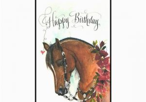 Horse Birthday Cards Free Western Show Horse Birthday Card In Watercolor with