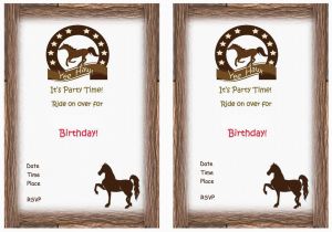 Horse Birthday Invites Free Printable Horse Birthday Invitation