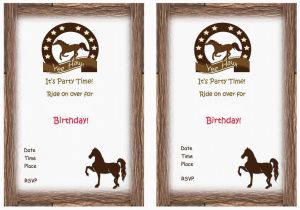 Horse Birthday Invites Free Printable Horse Birthday Invitation