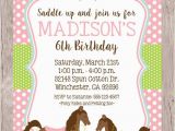 Horse Birthday Invites Printable Horse Birthday Party Invitation Pony by