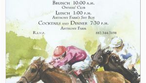 Horse Racing Birthday Invitations 1st and 2nd Horse Race Invitation