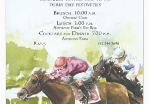 Horse Racing Birthday Invitations 1st and 2nd Horse Race Invitation
