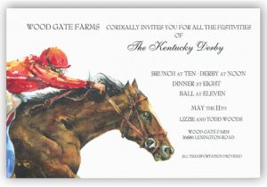 Horse Racing Birthday Invitations Horse Power Invitation Custom Printed Invitations for