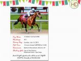 Horse Racing Birthday Invitations Horse Racing Birthday Invitation Racing Birthday by