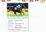 Horse Racing Birthday Invitations Horse Racing Birthday Invitation Racing Birthday by