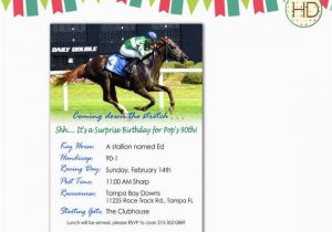 Horse Racing Birthday Invitations Horse Racing Birthday Invitation Racing Birthday by