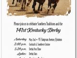 Horse Racing Birthday Invitations Round the Curve Kentucky Derby Party Invitations Horse