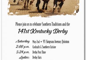 Horse Racing Birthday Invitations Round the Curve Kentucky Derby Party Invitations Horse