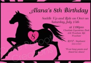 Horse themed Birthday Cards Birthday Invitations Free Printable Horse Birthday