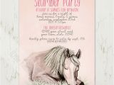 Horse themed Birthday Cards Equestrian Party Invitations for Spring Horses Heels