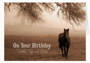 Horse themed Birthday Cards Funny Birthday Card Western themed Horse