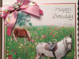 Horse themed Birthday Cards Happy Birthday Horse theme Handmade Cards by Nicola